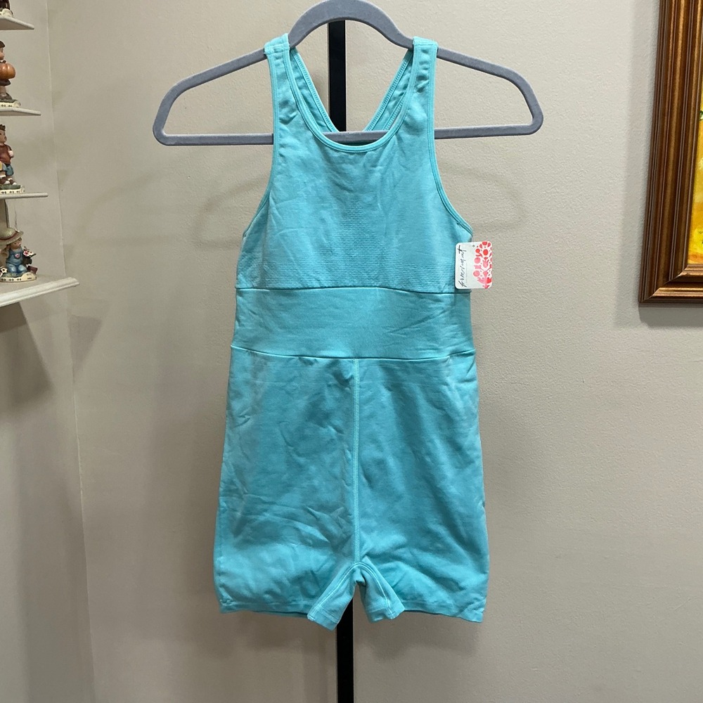 FP Movement Every Single Time Runsie M/L Turquoise Activewear Romper OB1631936